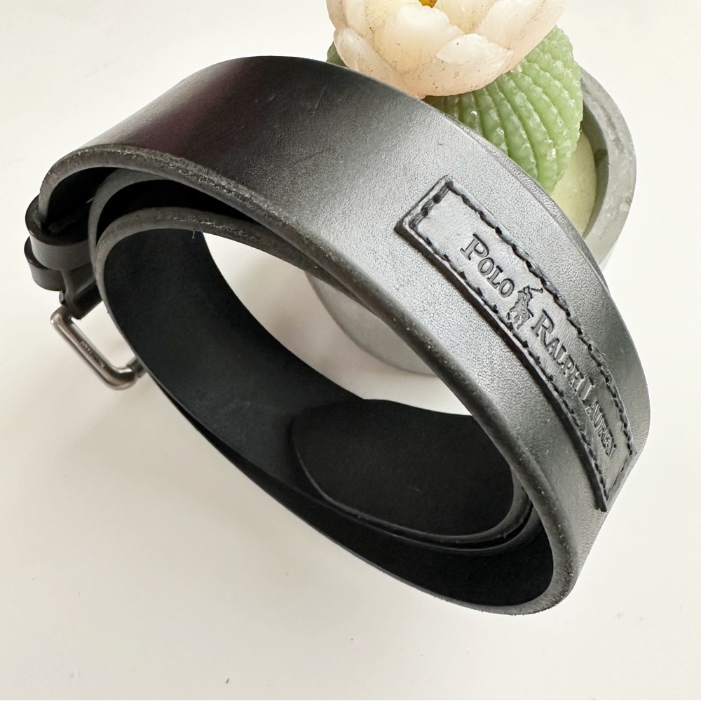 Men’s Polo Ralph Lauren Black Italian Leather Belt